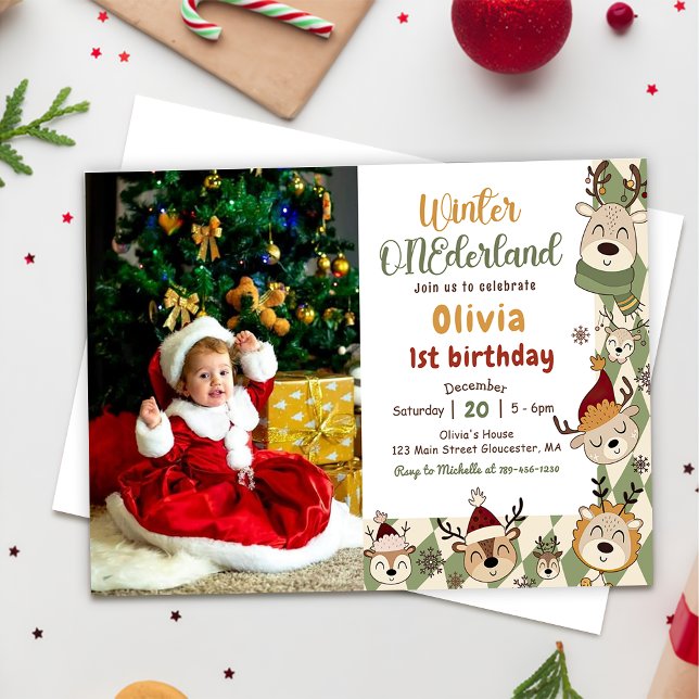 Invitación Navidades de invierno de ONEderland Cumpleaños de  (Subido por el creador)