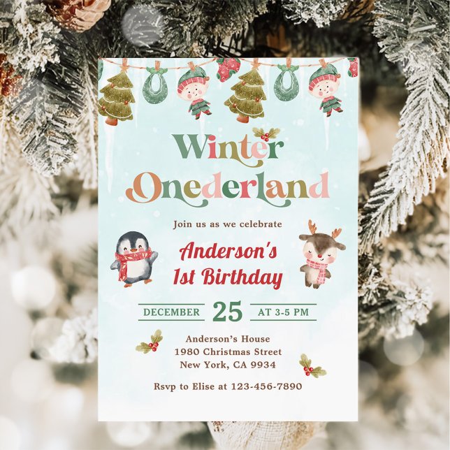 Invitación Navidades de invierno de Onederland Primer Fiesta  (Subido por el creador)