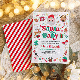 Invitación Navidades de invierno de Santa Bebé Baby Shower ne