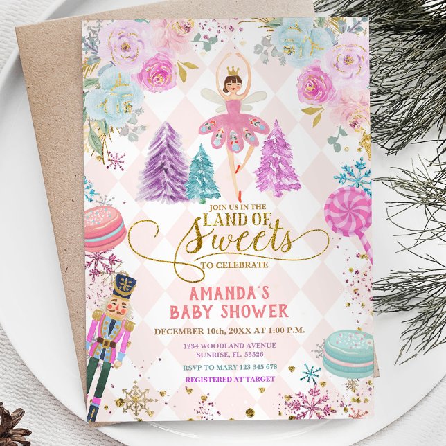 Invitación Navidades de invierno desnucleadores Snowflakes Ba (Subido por el creador)