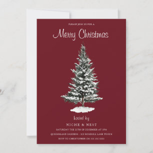 Invitación Navidades de invierno: Fiesta moderno de invierno 
