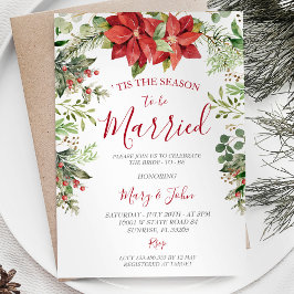 Invitación Navidades de invierno Greenery Floral Boda