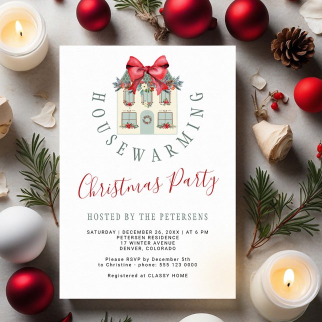 Invitación Navidades de invierno que calientan el hogar fiest (Subido por el creador)