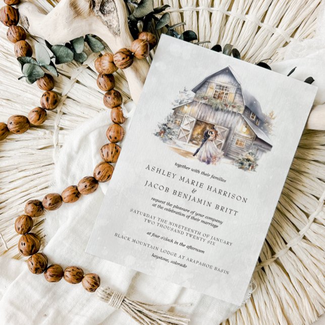 Invitación Navidades de invierno rusos Boda de prohibición (Subido por el creador)