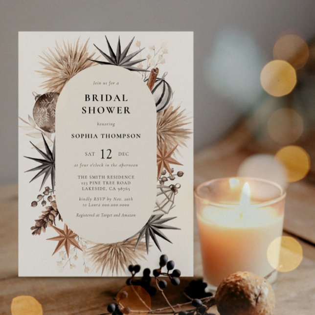 Invitación Navidades de invierno rusos modernos duchan de nov (Subido por el creador)
