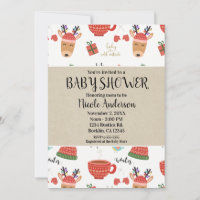 Navidades de invierno Rustic Kraft Holiday Baby Sh