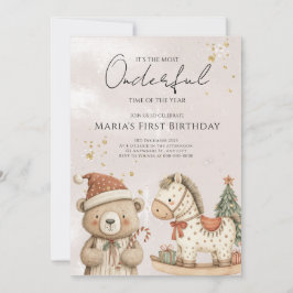 Invitación Navidades de Invierno Santa Bear Aniversario