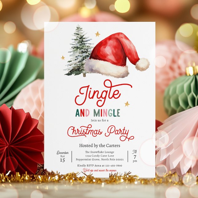 Invitación Navidades De Jingle Y Mingle Fiesta De Cócteles De (Subido por el creador)