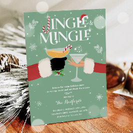 Invitación Navidades De Jingle Y Mingle Fiesta De Cócteles De