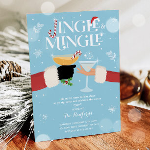 Invitación Navidades De Jingle Y Mingle Fiesta De Cócteles De