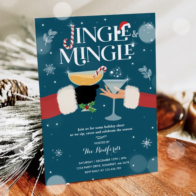 Invitación Navidades De Jingle Y Mingle Fiesta De Cócteles De (Subido por el creador)