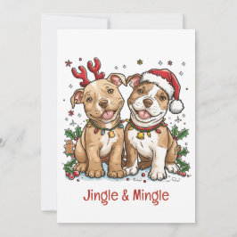 Invitación Navidades De Jingle Y Mingle Pit Bulldoges