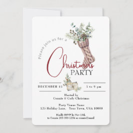 Invitación Navidades DE KNITE CON FIESTA VERDE