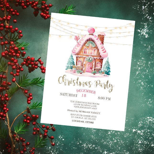 Invitación Navidades de la cadena Gingerbread House (Subido por el creador)