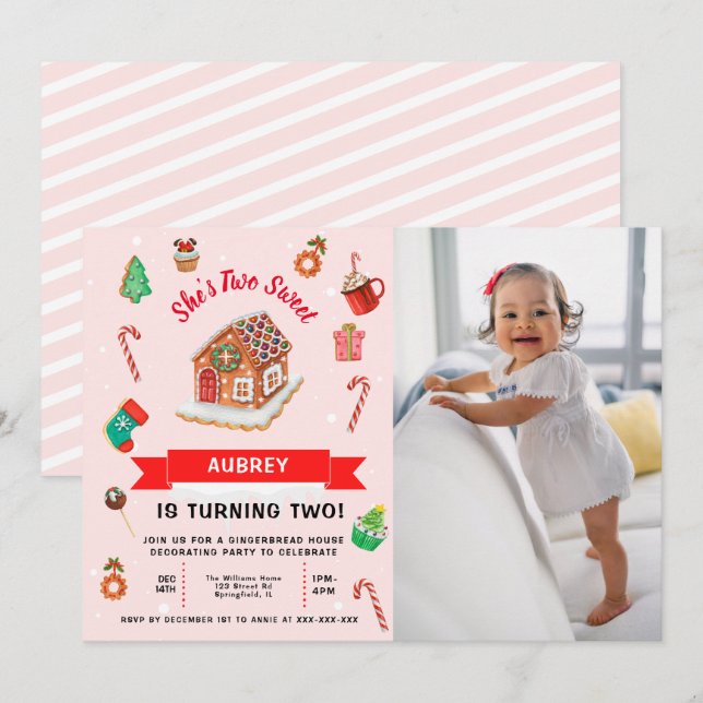 Invitación Navidades de la Casa Rosada Gingerbread Segundo Cu (Anverso / Reverso)