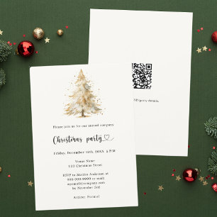 Invitación Navidades de la compañía de códigos QR sobre la ni