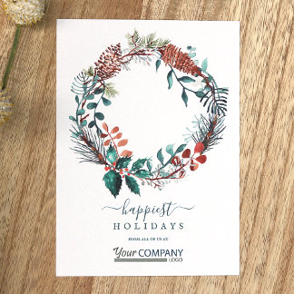 Invitación Navidades de la Compañía de Pinecones con logotipo