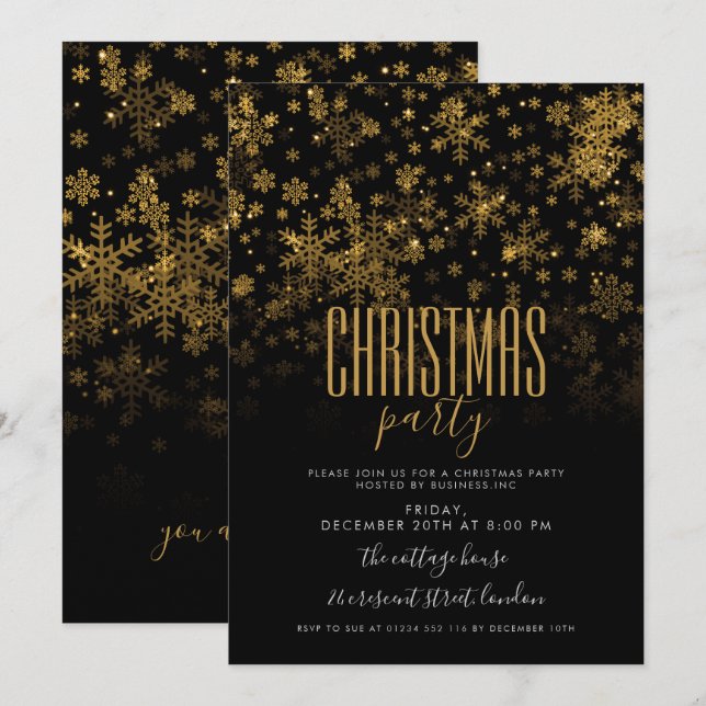 Invitación Navidades de la compañía Fiesta de Oro Negro (Anverso / Reverso)