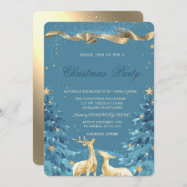 Invitación Navidades de la compañía Gold Deer, Blue Pine Tree