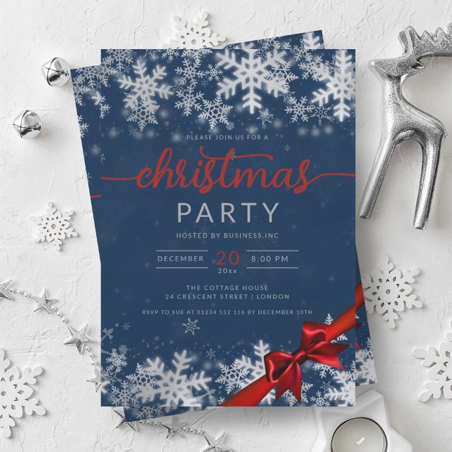 Invitación Navidades de la compañía Silver Navy Winter Wonder (Silver Navy Winter Wonder Company Christmas Invitation)