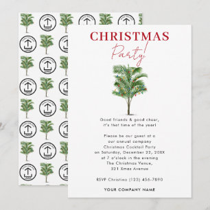 Invitación Navidades de la empresa Fiesta Tropical Palm Tree