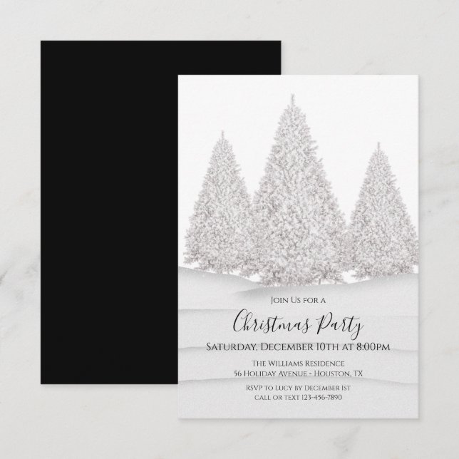 Invitación Navidades de la escena invernal de los nevados del (Anverso / Reverso)