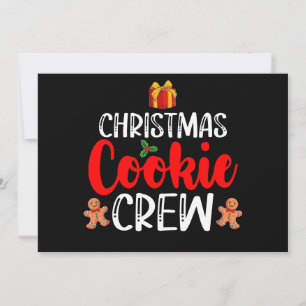 Invitación Navidades de la familia Cookie Crew Pajamas Navida
