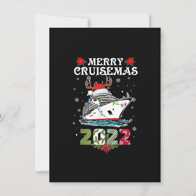 Invitación Navidades de la familia de cruceros Merry Cruisema (Anverso)