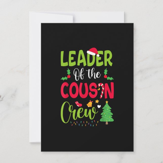 Invitación Navidades de la familia del líder del equipo de pr (Anverso)