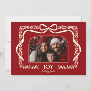 Invitación Navidades de la joya de la modernidad roja doblan