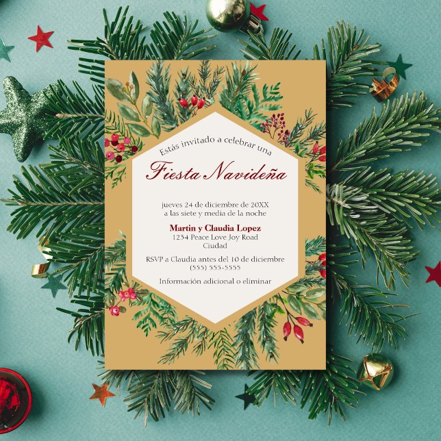Invitación Navidades de la Moda clásica de Fiesta Navideña (Subido por el creador)