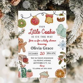 Invitación Navidades de la Pequeña Cookie, Fiesta de Baby Sho