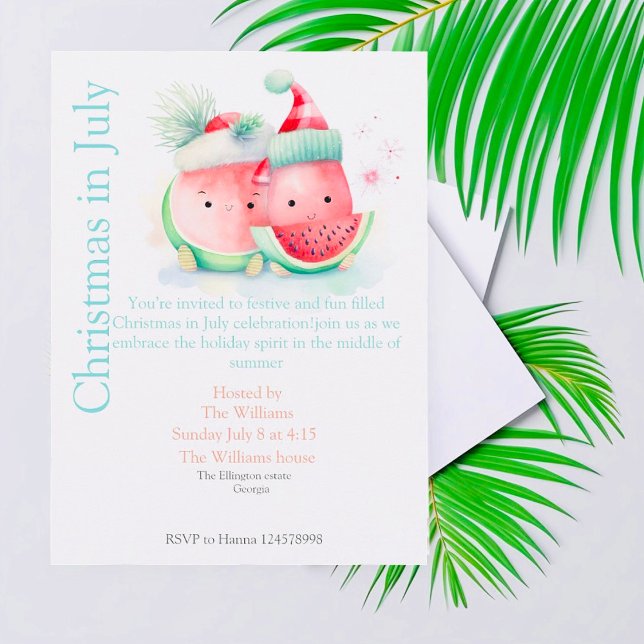 Invitación Navidades de la sandía de julio (Subido por el creador)