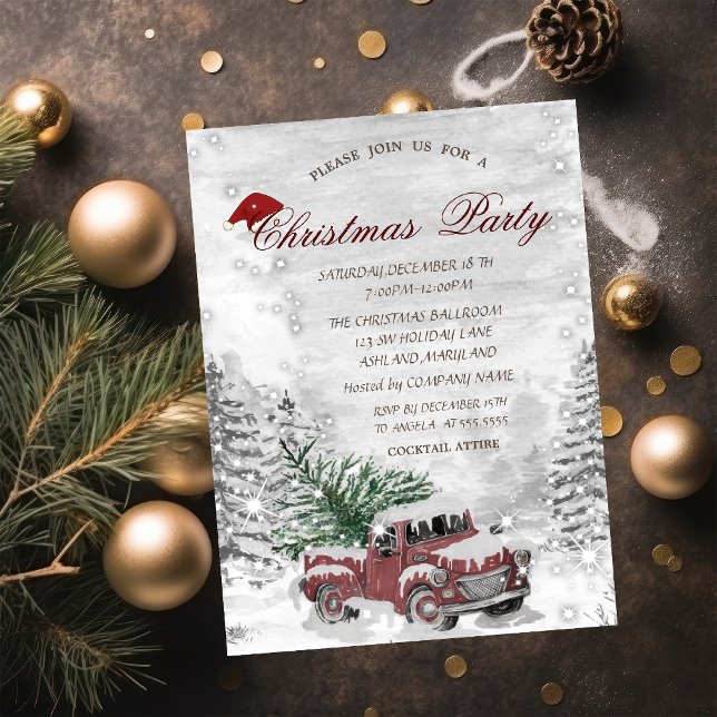 Invitación Navidades de la Selva de Nieve de Camión Rojo (Subido por el creador)