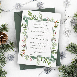 Invitación Navidades de la vegetación botánica Boda Verde de