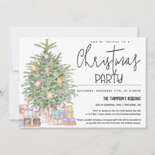 Invitación Navidades de la vegetación lindo Fiesta regalo de 