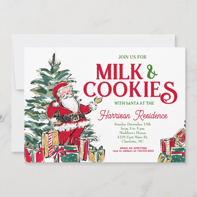 Invitación Navidades de leche y galletas INvite (Anverso)