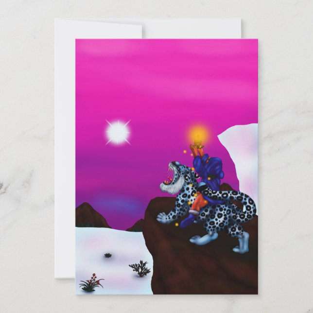 Invitación Navidades de Light of Hope fantasean pintando arte (Anverso)