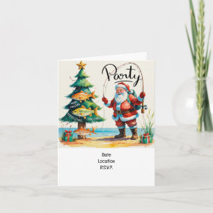 Invitación Navidades de los amantes de la pesca con Santa Cla