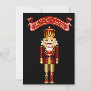 Invitación Navidades de los Nutcracker Red y Gold