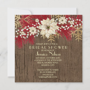Invitación Navidades de madera Ducha Espiritual Bridal
