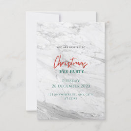 Invitación Navidades de Mármol Blanco