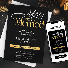 Invitación Navidades de Merry & Married Newlyweds