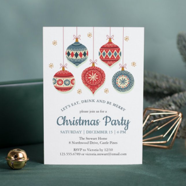 Invitación Navidades de moda Fiesta Ornament (Subido por el creador)