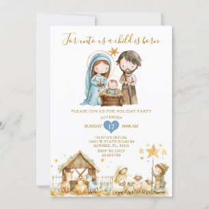 Invitación Navidades de Natividad Cristiana Fiesta de la Casa