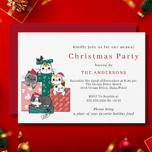 Invitación Navidades de Navidades de pelo fiesta