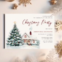 Invitación Navidades de nieve Fiesta de la casa y navidad de 