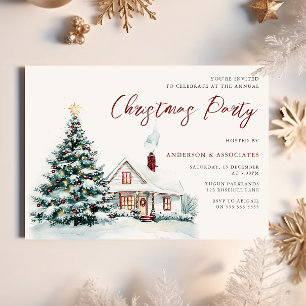 Invitación Navidades de nieve Fiesta de la casa y navidad de 