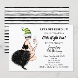 Invitación Navidades de noche fuera, vamos a hartarnos de los