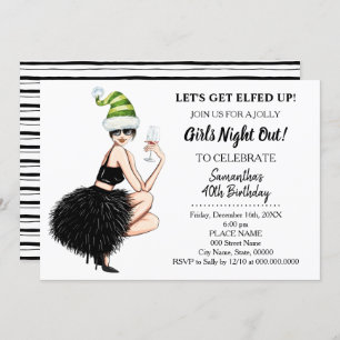 Invitación Navidades de noche fuera, vamos a hartarnos de los